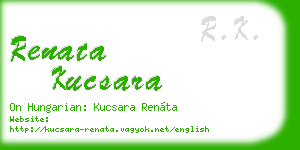 renata kucsara business card